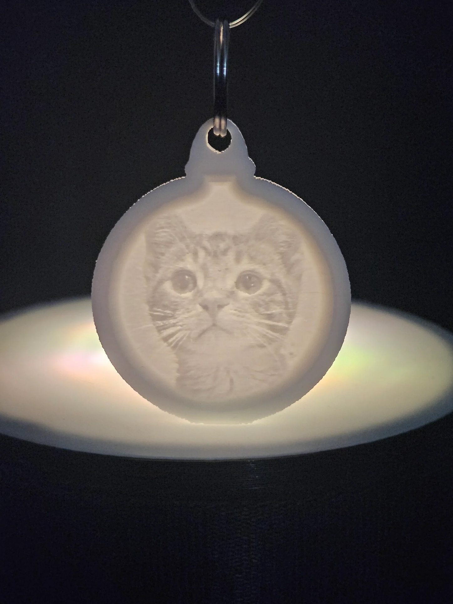 Customized Gifts - Circle Shaped Lithophane Keychain