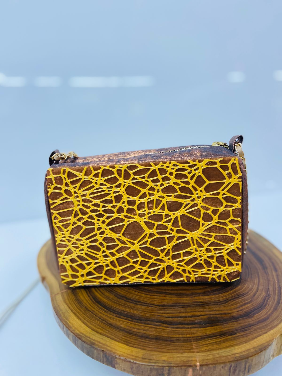 Golden Web 3D-Printed Handbag
