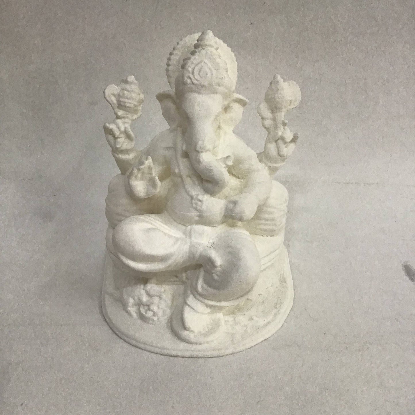 White 3D Printed Ganesh Ji Murti - Premium Eco-Friendly Idol