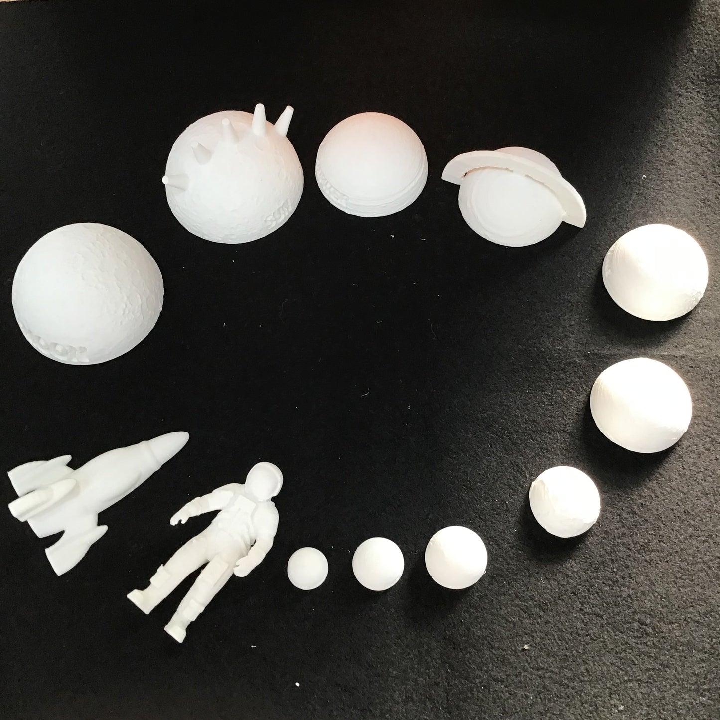 DIY Solar System Set White - 3D Printed Astronomy Learning Model
