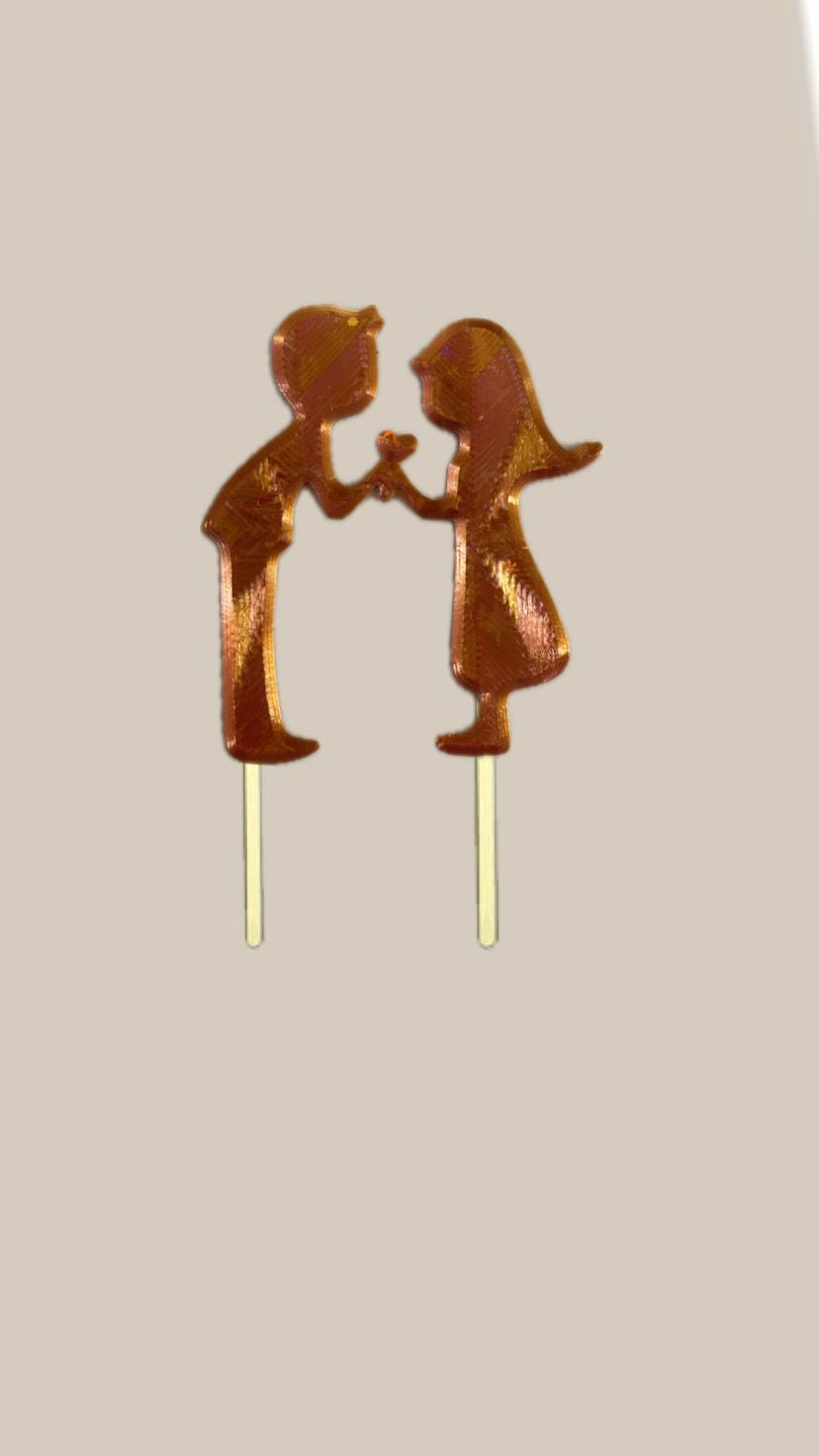 Couple Proposal/Gifting Cake Topper