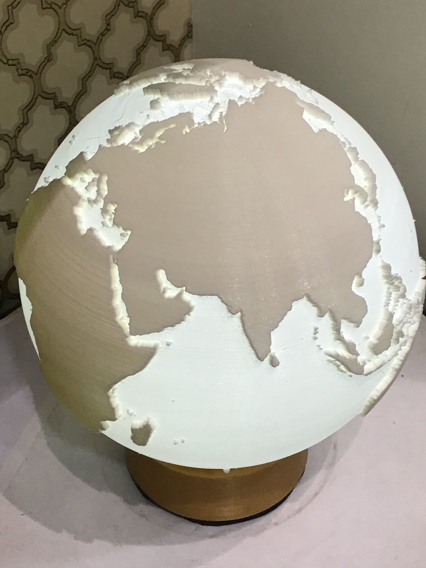 Globe 3d printed Moon Lamp
