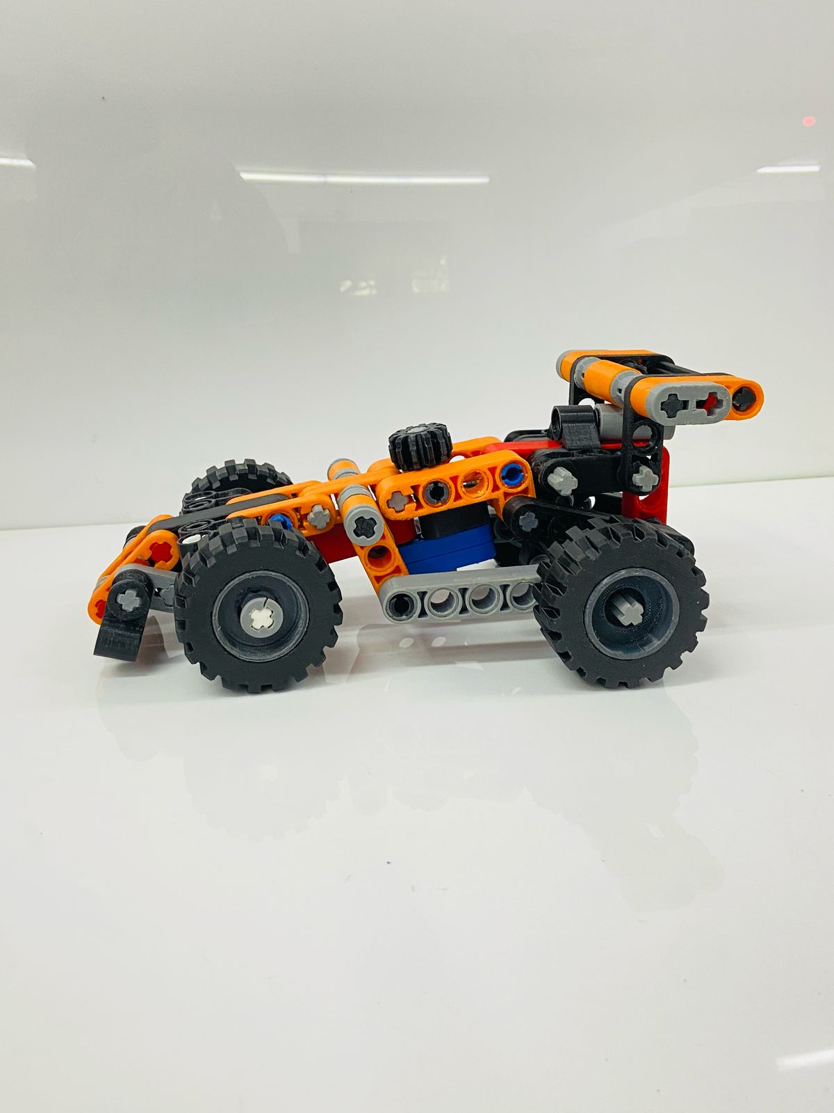 3D Printed Racing Car Toy – Build with Bold Orange & Black Design