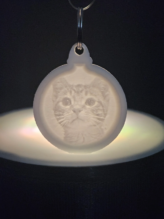 Customized Gifts - Circle Shaped Lithophane Keychain