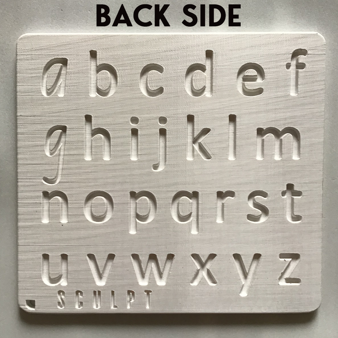 3D-Printed Capital Alphabet Stencil Board – A to Z Learning Tool