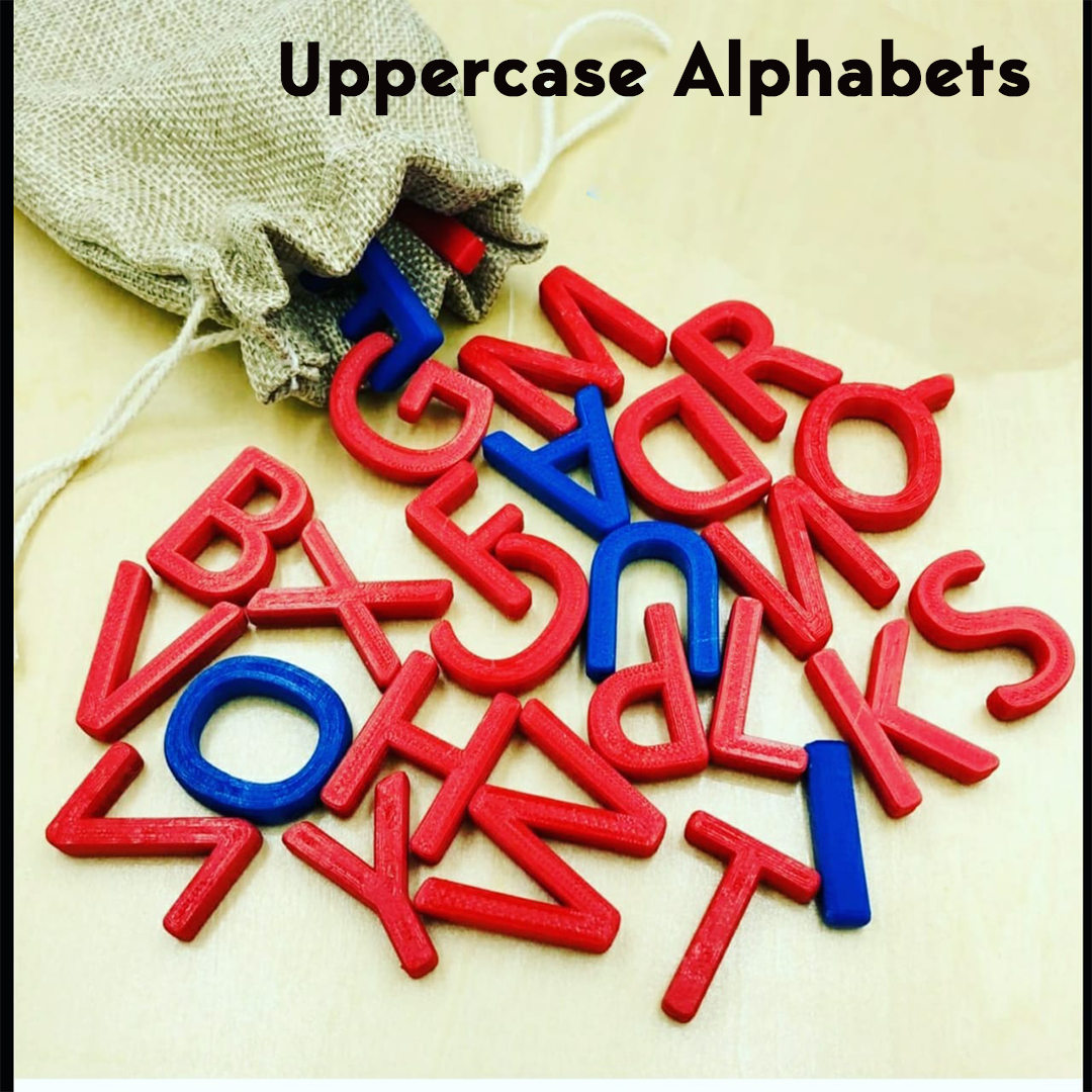 3D-Printed Capital Alphabet Stencil Board – A to Z Learning Tool