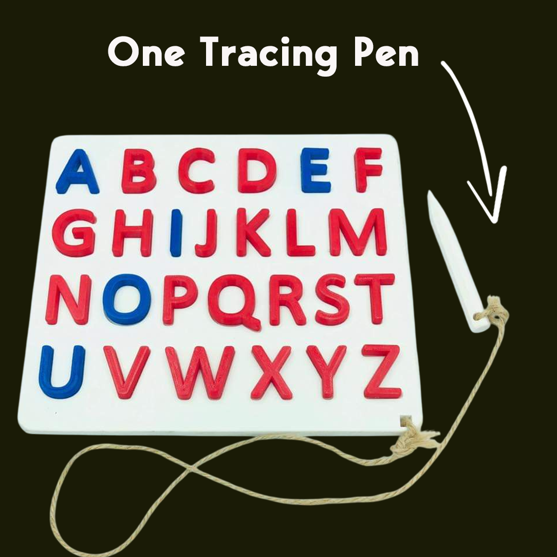3D-Printed Capital Alphabet Stencil Board – A to Z Learning Tool