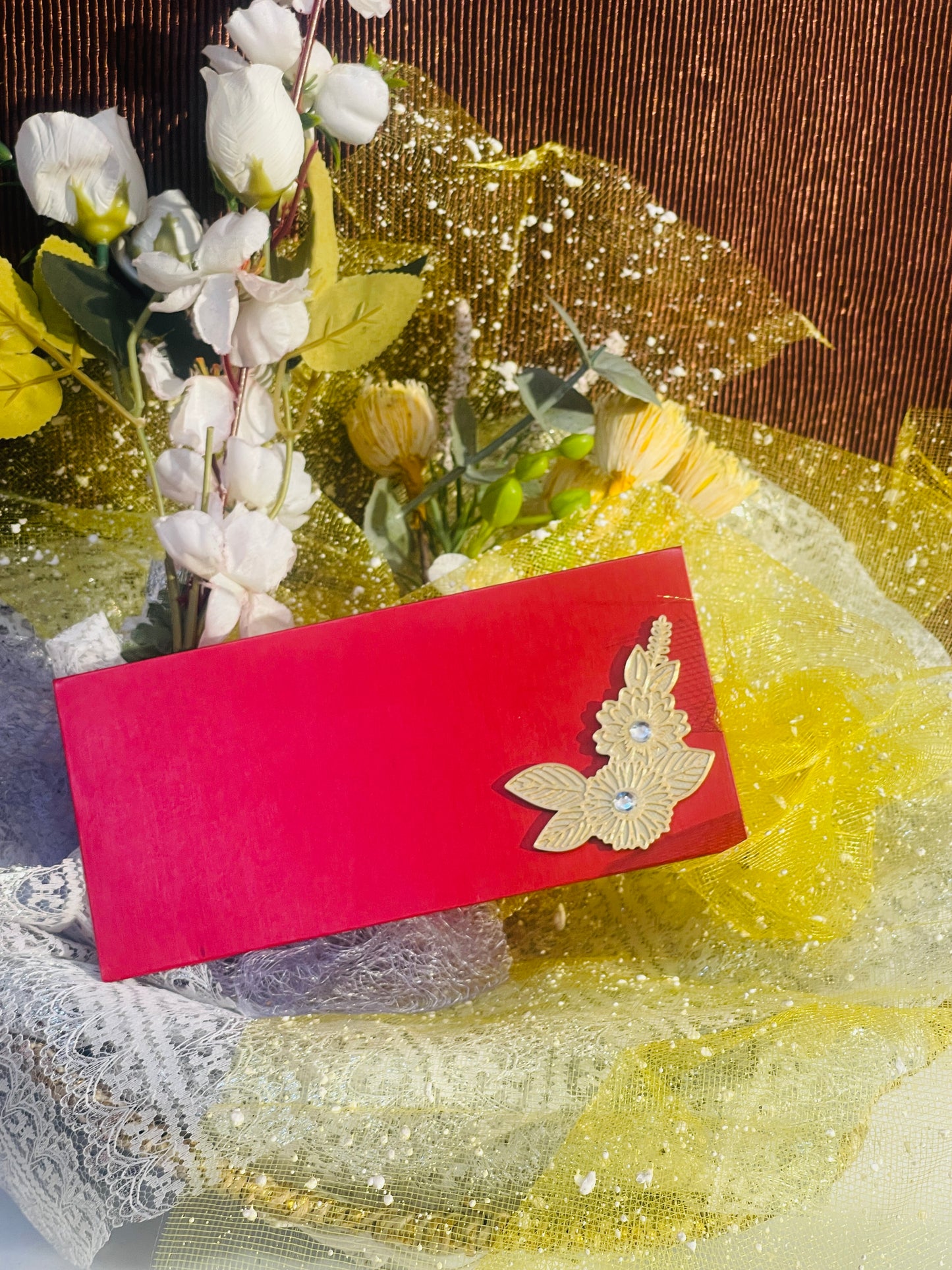 3D Printed Elegant Red Shagun Envelope – Stylish and Special