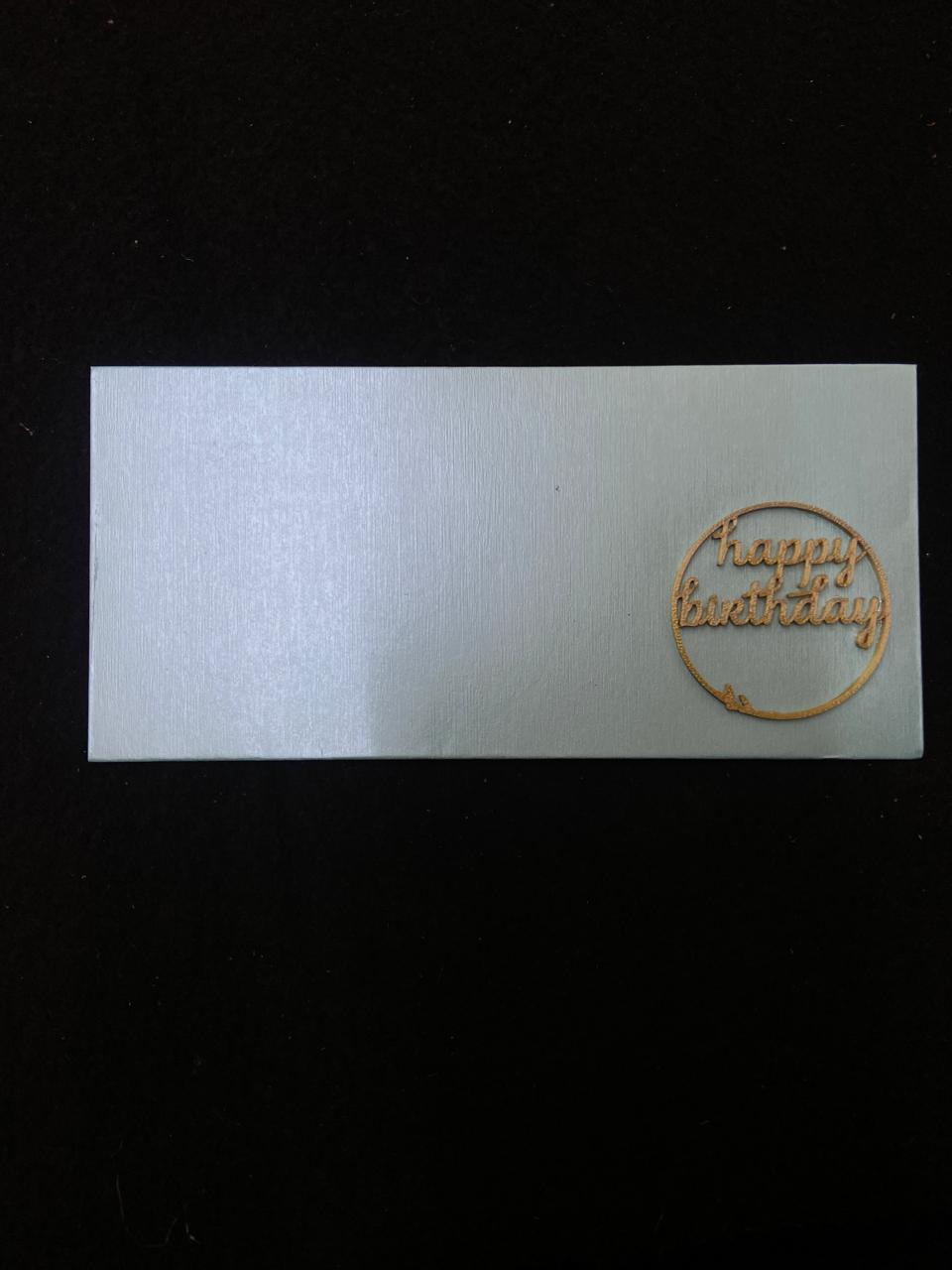 3D Printed Light Blue “Happy Birthday” Envelope – Celebrate with Style