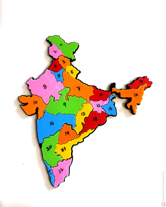 Map of India 2D Puzzle
