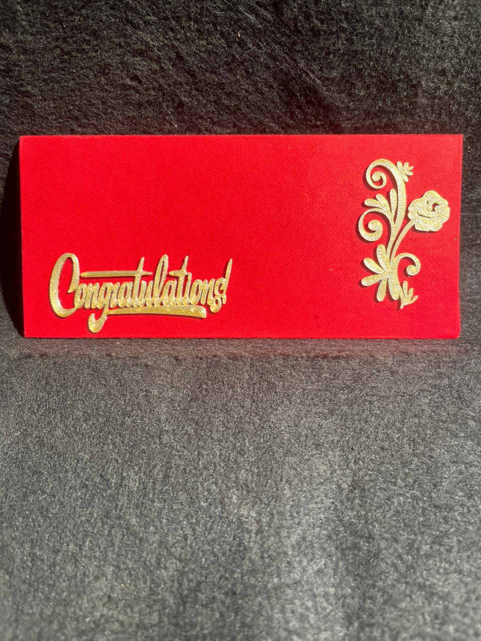 3D Printed Red Congratulations Envelope – Celebrate in Style