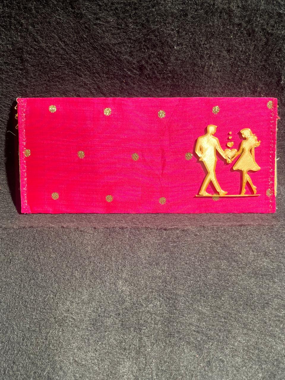 Couple Love  3d Printed Magenta (Rani Pink) Envelop