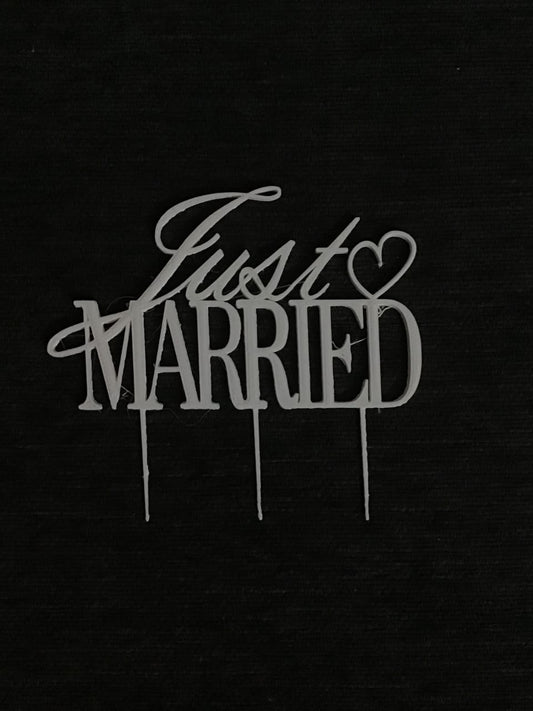 Just Married Cake Topper