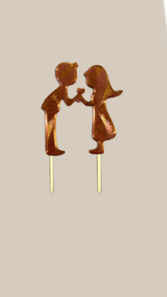 Couple Proposal/Gifting Cake Topper