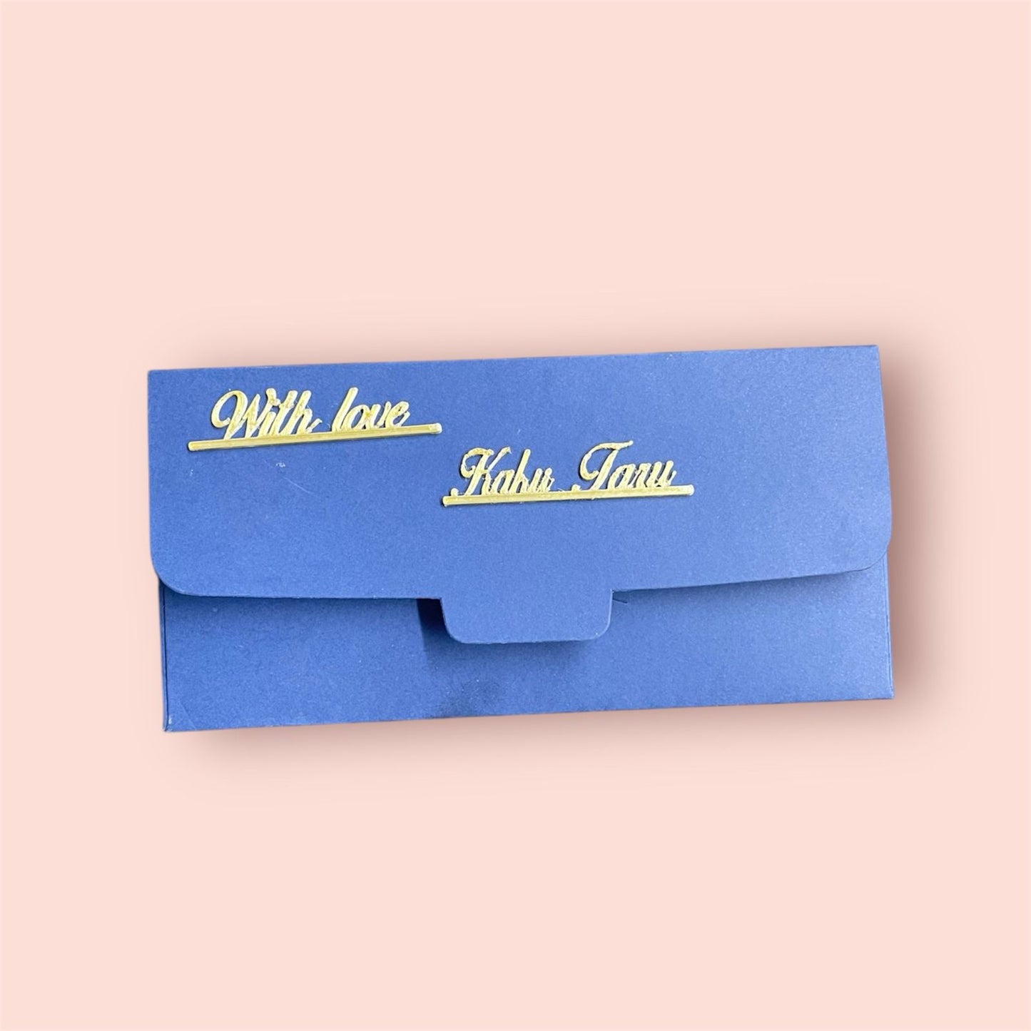 "God Bless You" Couple 3D Printed Envelope Blue
