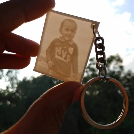Customized Gifts - Rectangle Shaped Lithophane Photo Keychain