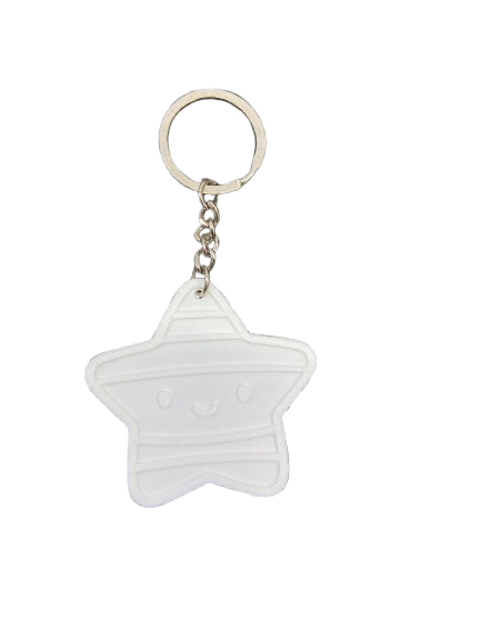 Smiley Star Keychain- Color It Yourself - perfect for Art Activity & Gift for Children