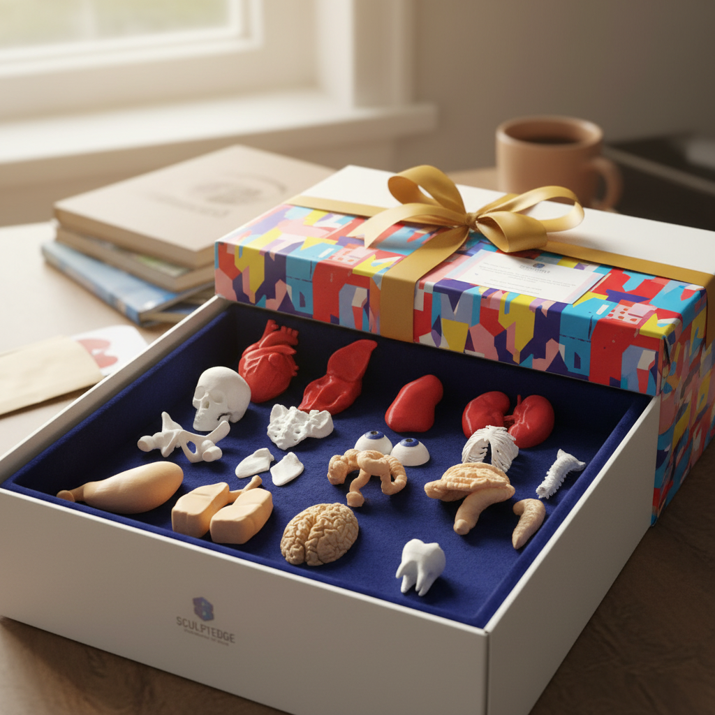 Human anatomy model set gift wrapped educational present