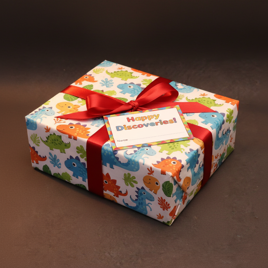 Dino Fossil Kit gift wrapped educational present