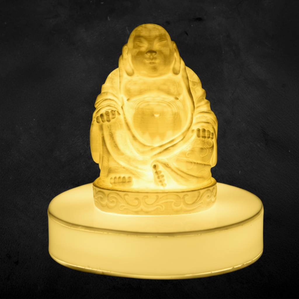 Close-up custom figurine lamp detailed 3D printed personalized design