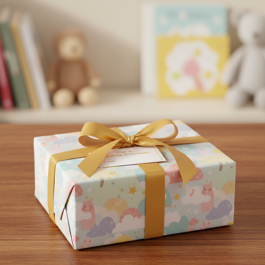 Rainbow stacker gift presentation for Montessori educational toy