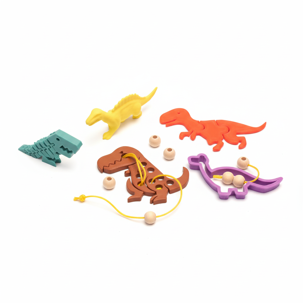 Complete Dino Kit 5 items 3D dinosaur flexi puzzle cutters lacing