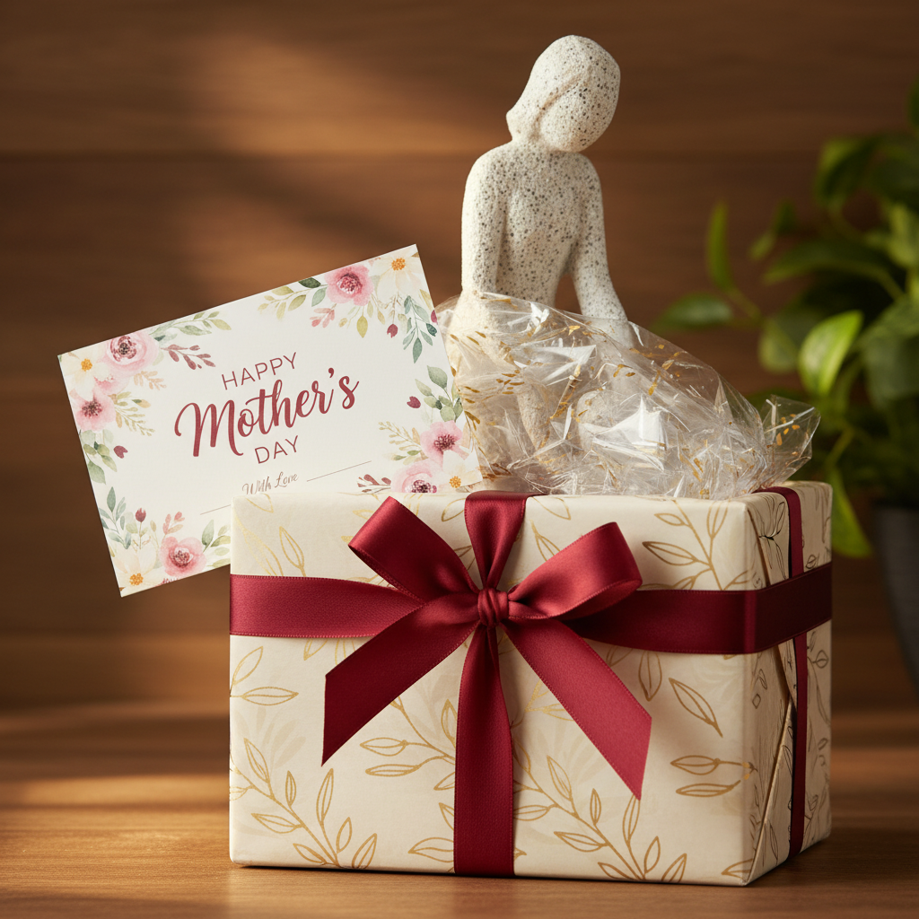 Guiding hand figurine gift presentation for Mother's Day and birthdays