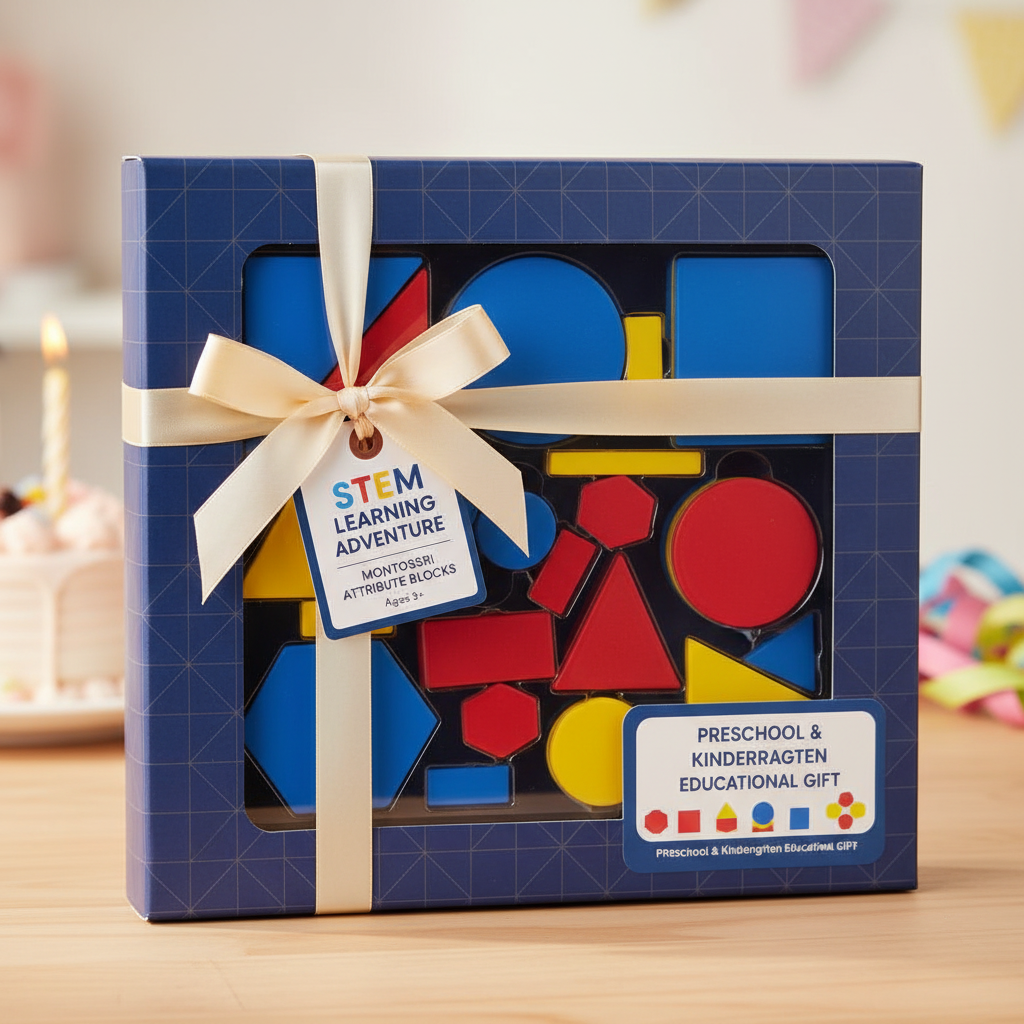 Attribute Blocks Montessori toys gift presentation for educational occasions
