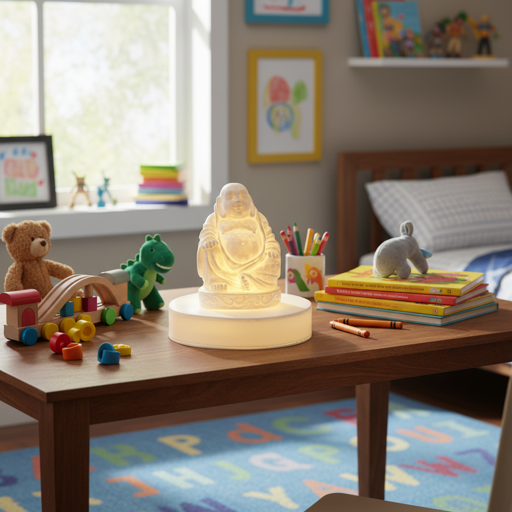 Custom figurine lamp child room desk personalized home decor