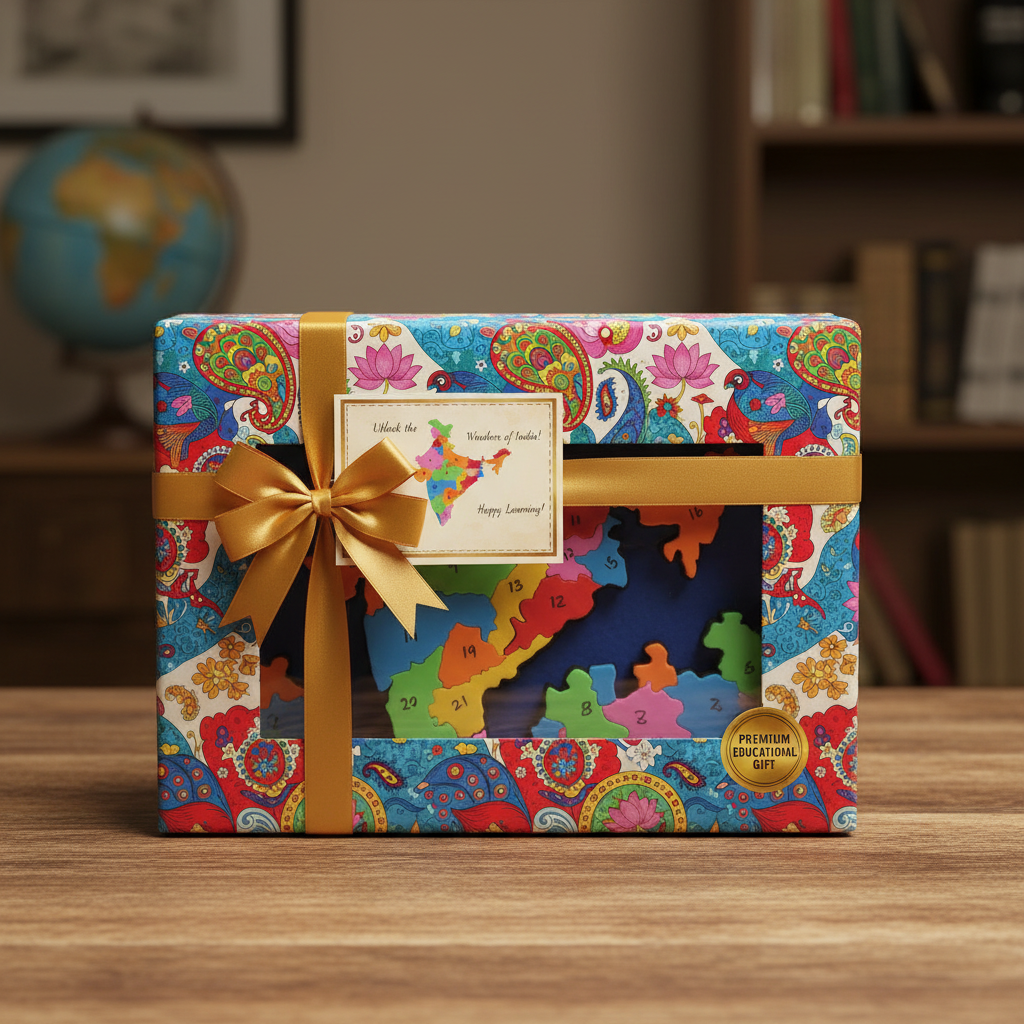 India Kit 2D puzzle set gift wrapped educational present