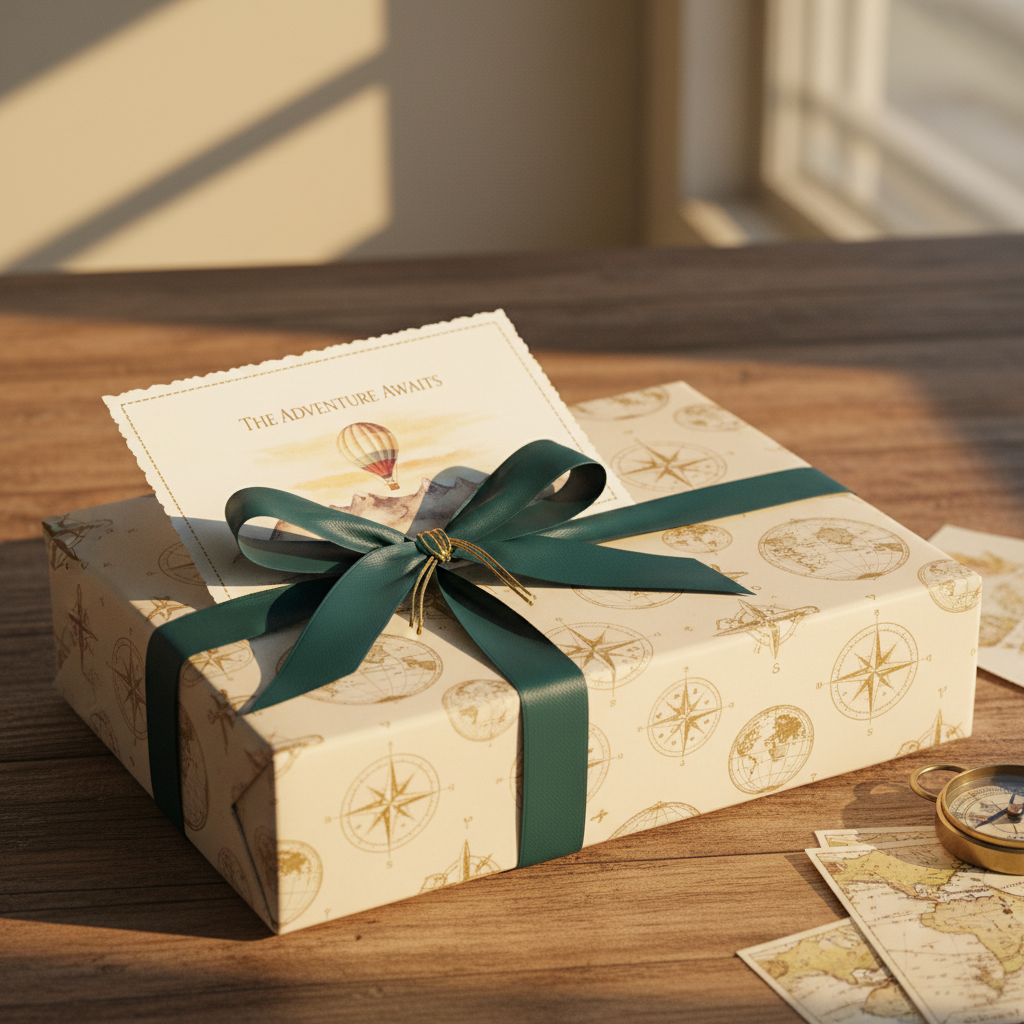 Let the Journey Begin passport cover gift presentation for travel enthusiasts