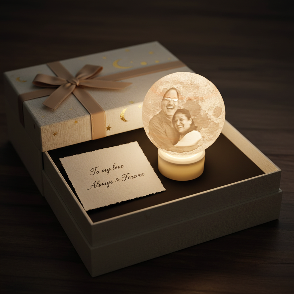 Personalized socket night light gift wrapped custom present