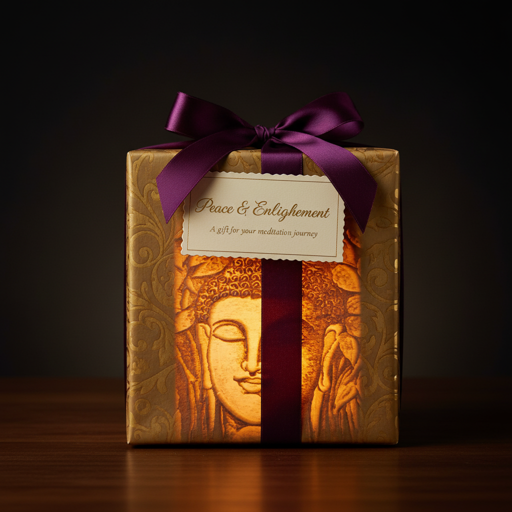 Lord Buddha lithophane lamp gift wrapped spiritual present