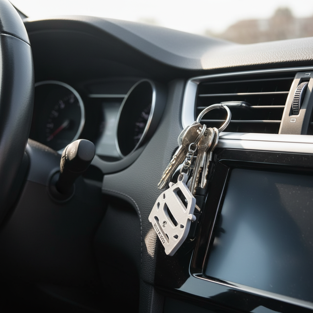 Car number plate keychain car dashboard keys automotive setting
