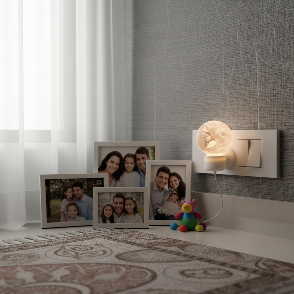 Customized socket night light child bedroom family photos home decor