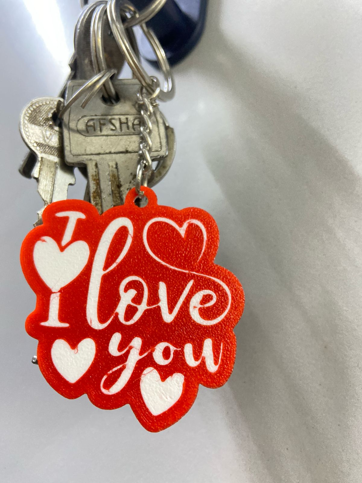 I Love You" Keychain – 3D Printed Gift for Loved Ones